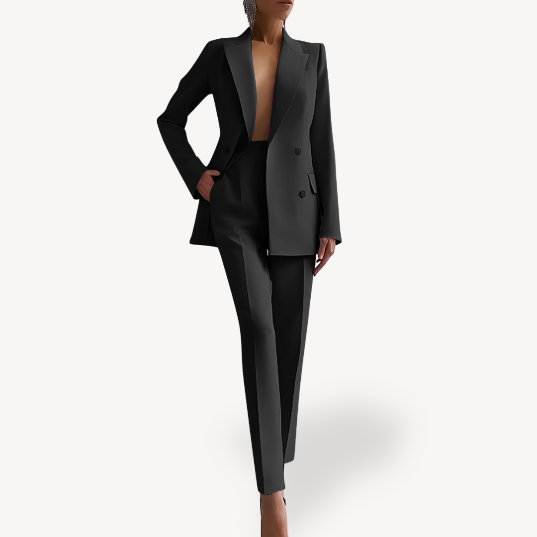 Women's Double-Breasted Power Formal Suit Set