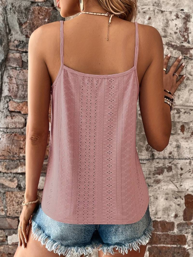 Women’s Lace Trim Spaghetti Strap Cami Top