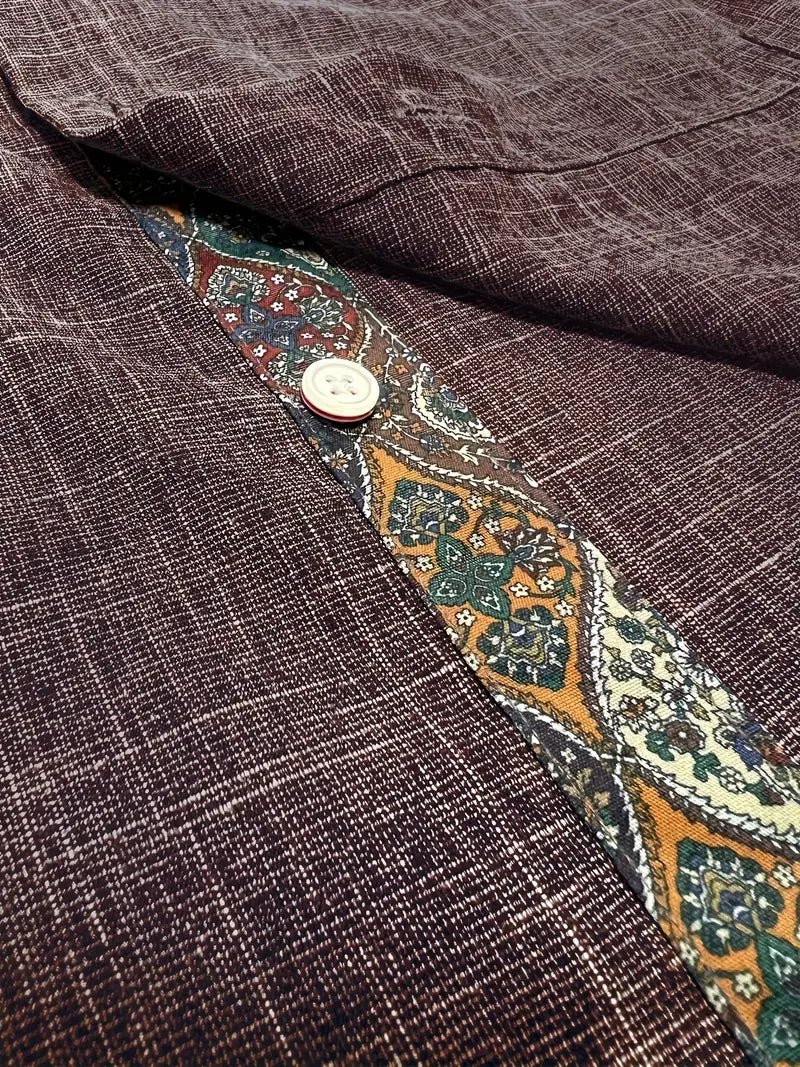 Men's Tailored Button-Up Shirt with Contrast Details