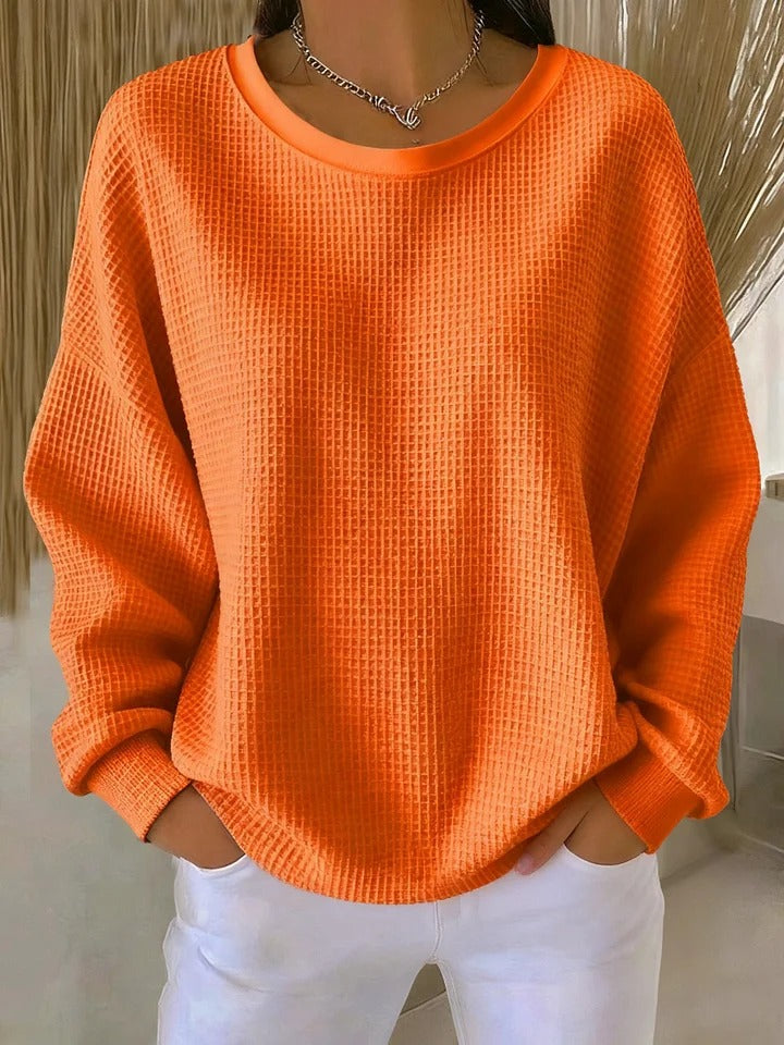 Women’s Oversized Waffle Knit Comfort Sweater