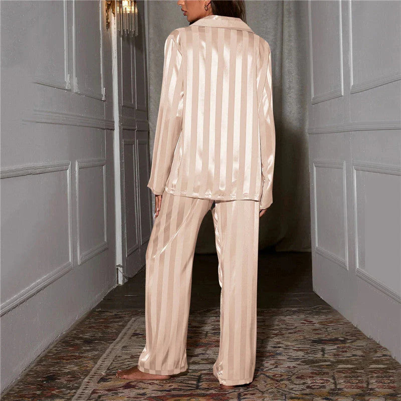 Women's Elegant Stripe Pajama Set