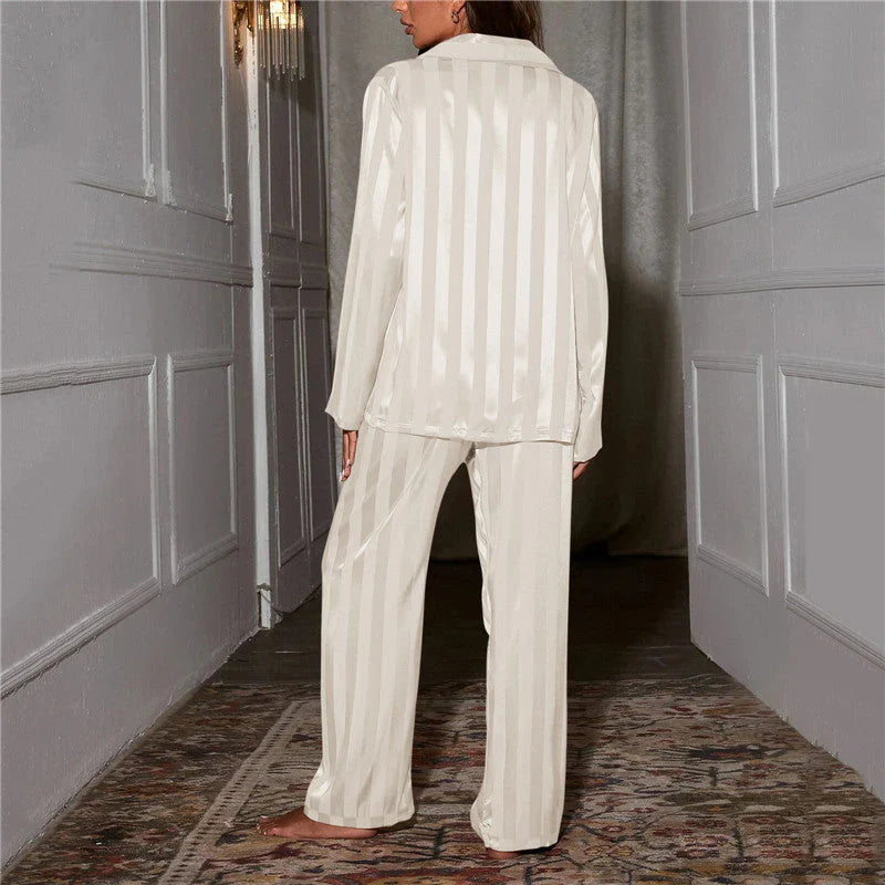 Women's Elegant Stripe Pajama Set