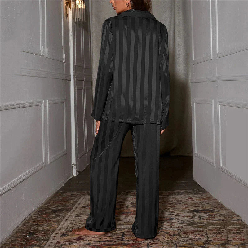Women's Elegant Stripe Pajama Set