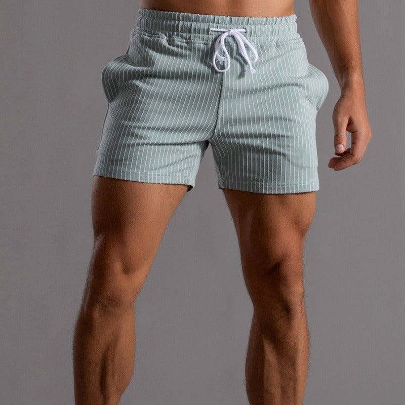 Men's Striped Drawstring Swim Shorts