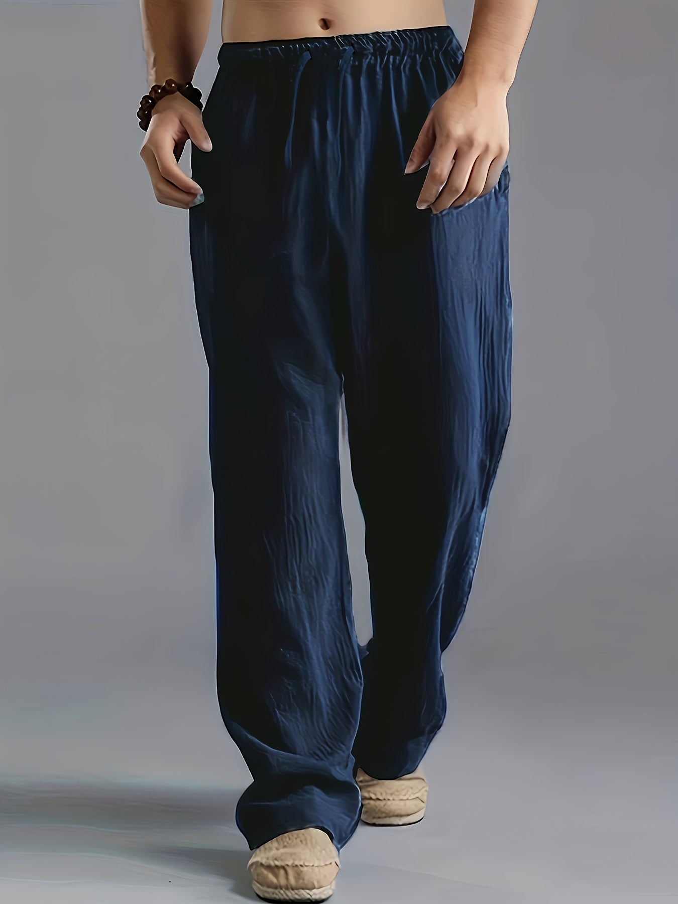 Stylish Men's Linen Trousers Breathable Comfortable