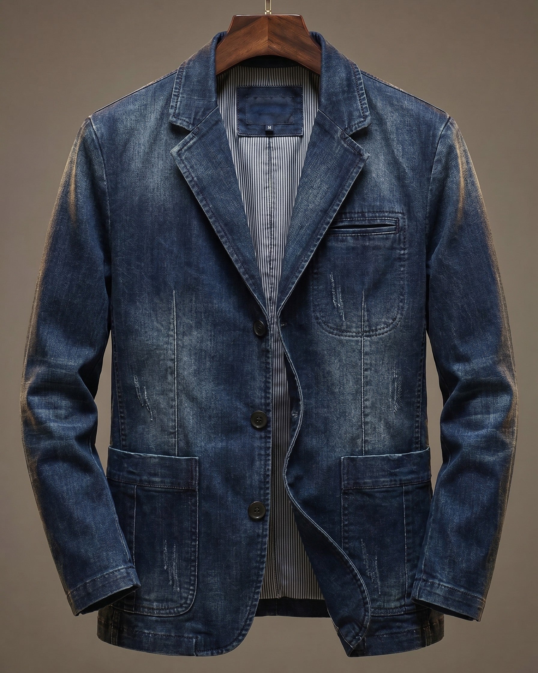 Men's Casual Tailored Blazer with Notch Lapels