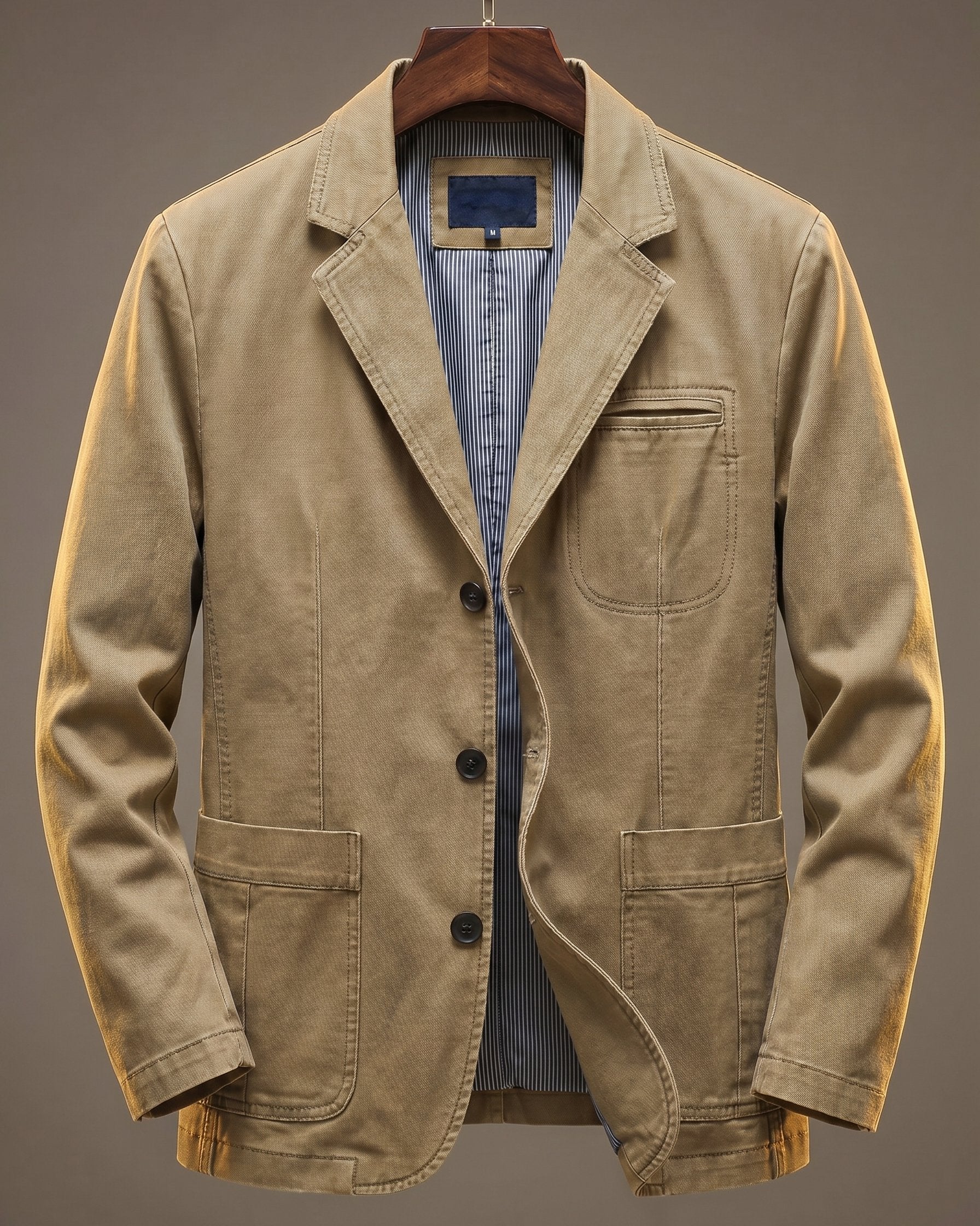 Men's Casual Tailored Blazer with Notch Lapels