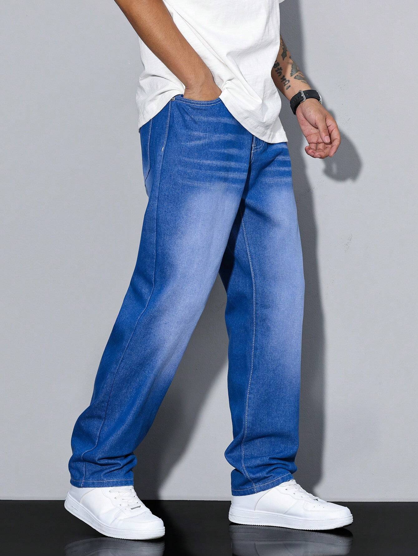 Stylish Solid Casual Men's Jeans