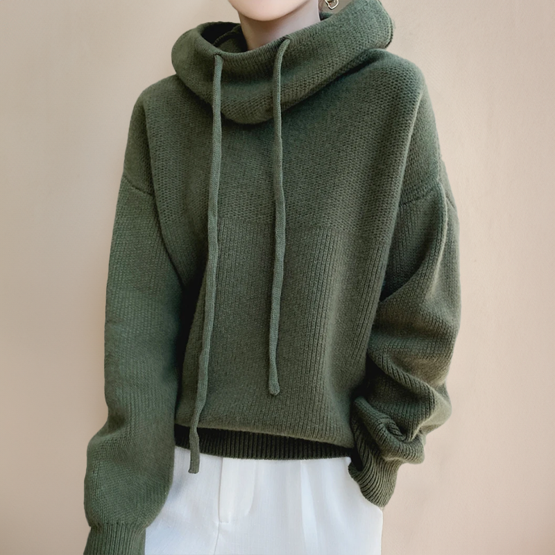 Women's Hooded Turtleneck Sweater