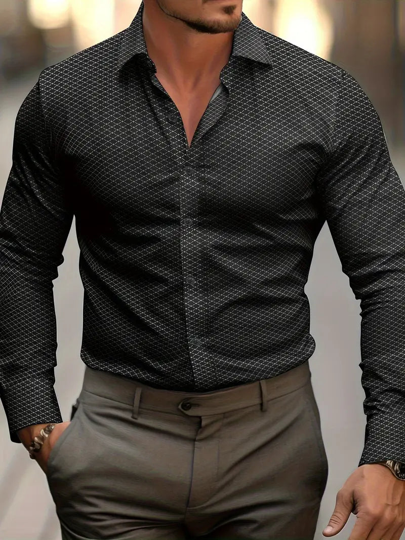 Chic Checkered Shirt for Men with Comfortable Fit