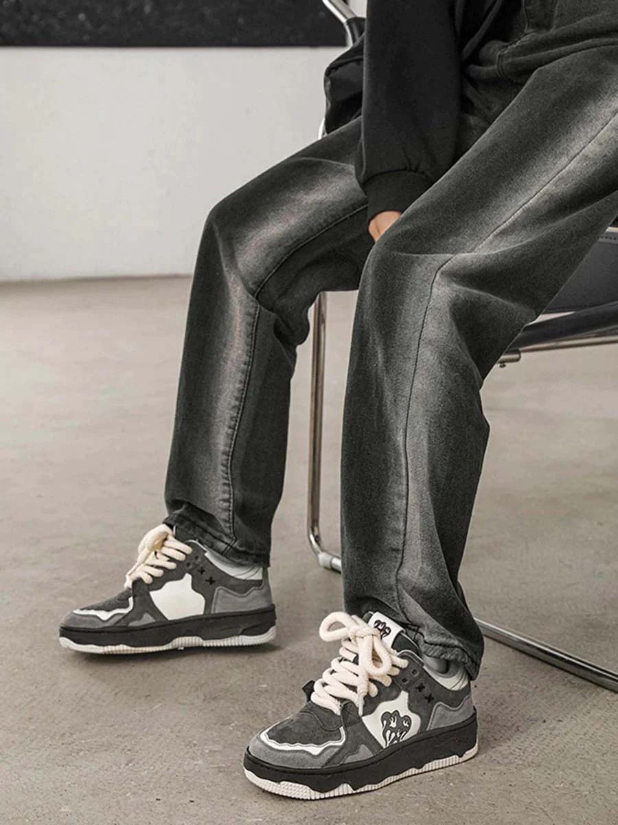Men's Retro Low Top Streetwear Skate Sneakers