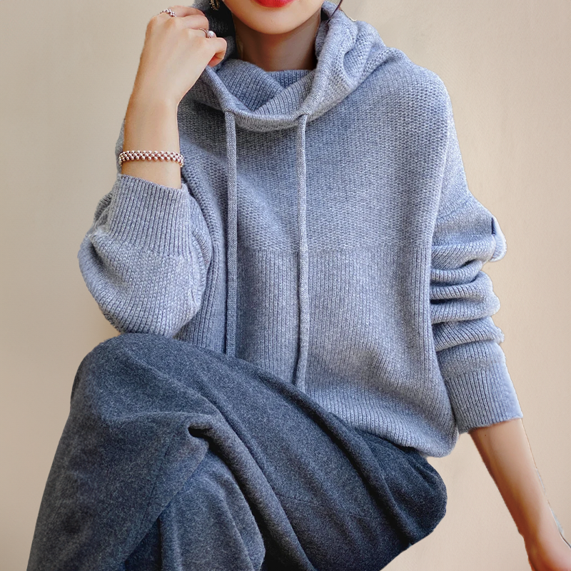 Women's Hooded Turtleneck Sweater
