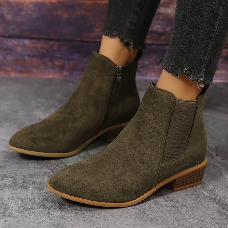 Stylish Women's Suede Ankle Boots