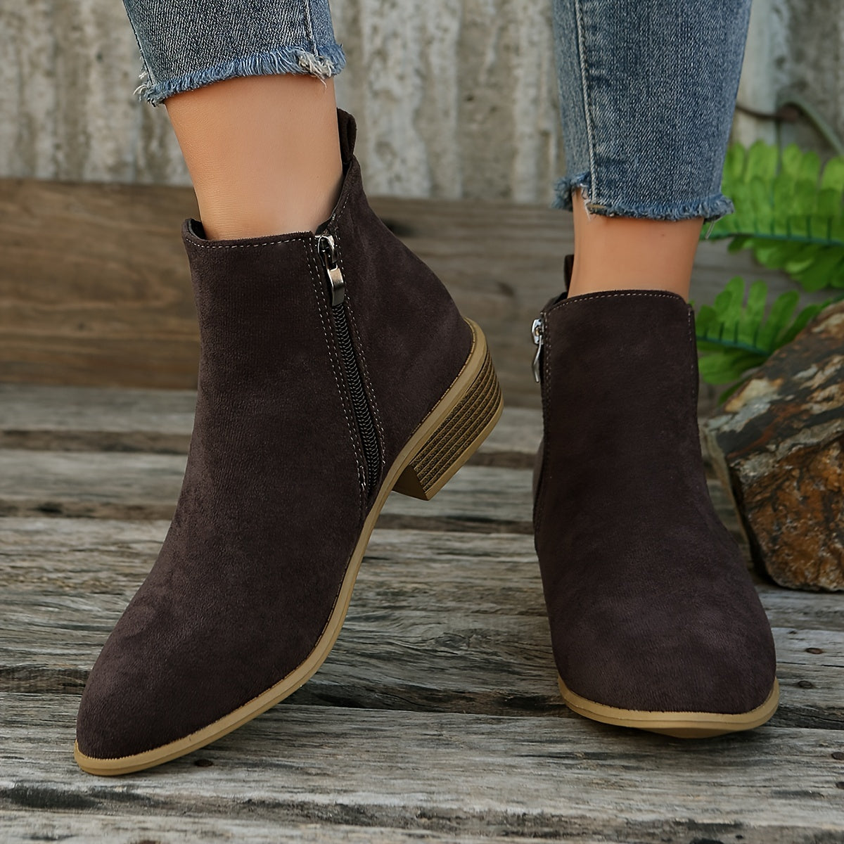 Stylish Women's Suede Ankle Boots