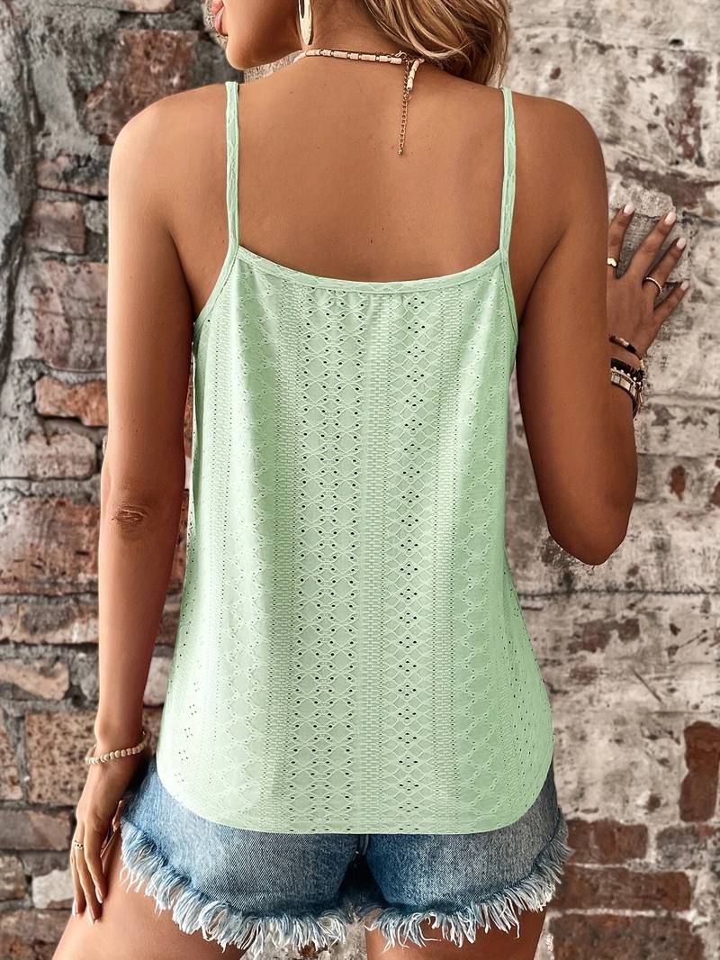 Women’s Lace Trim Spaghetti Strap Cami Top