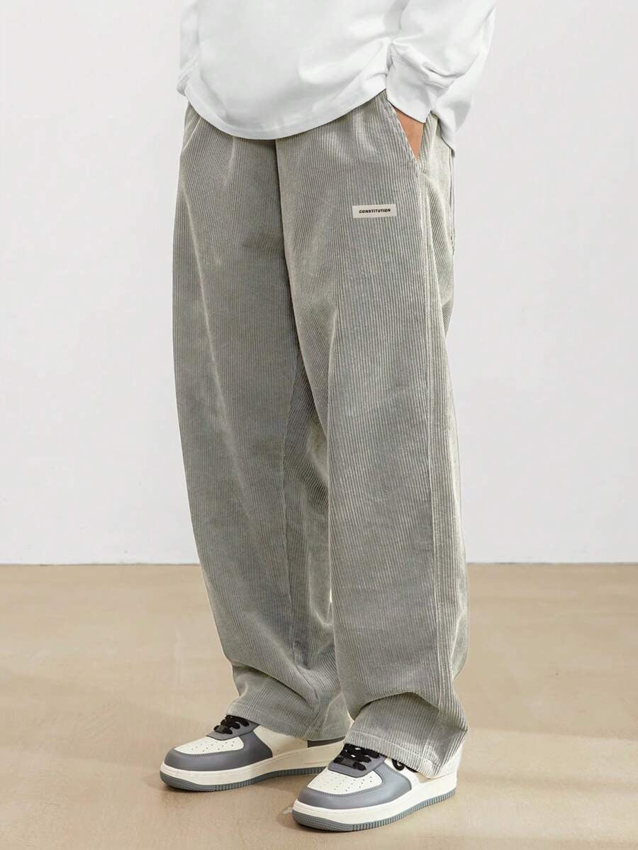 Men's Loose-Fit Straight Corduroy Pants