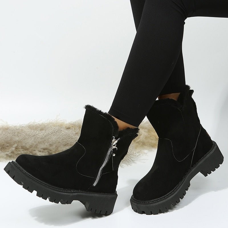 Stylish Non-Slip Women's Ankle Boots with Side Zipper
