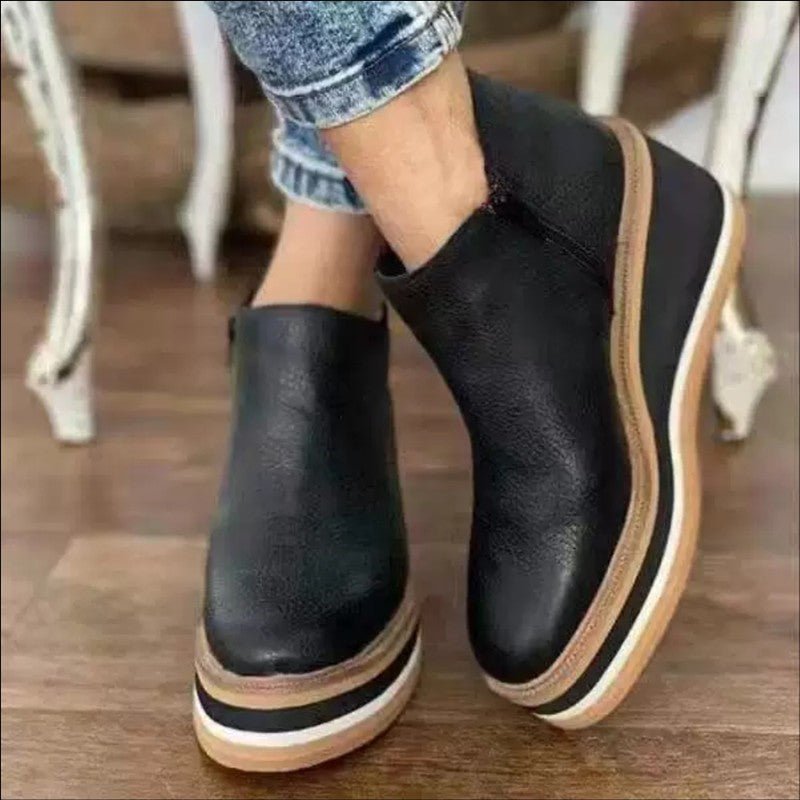 Stylish Women's Ankle Boots with Platform