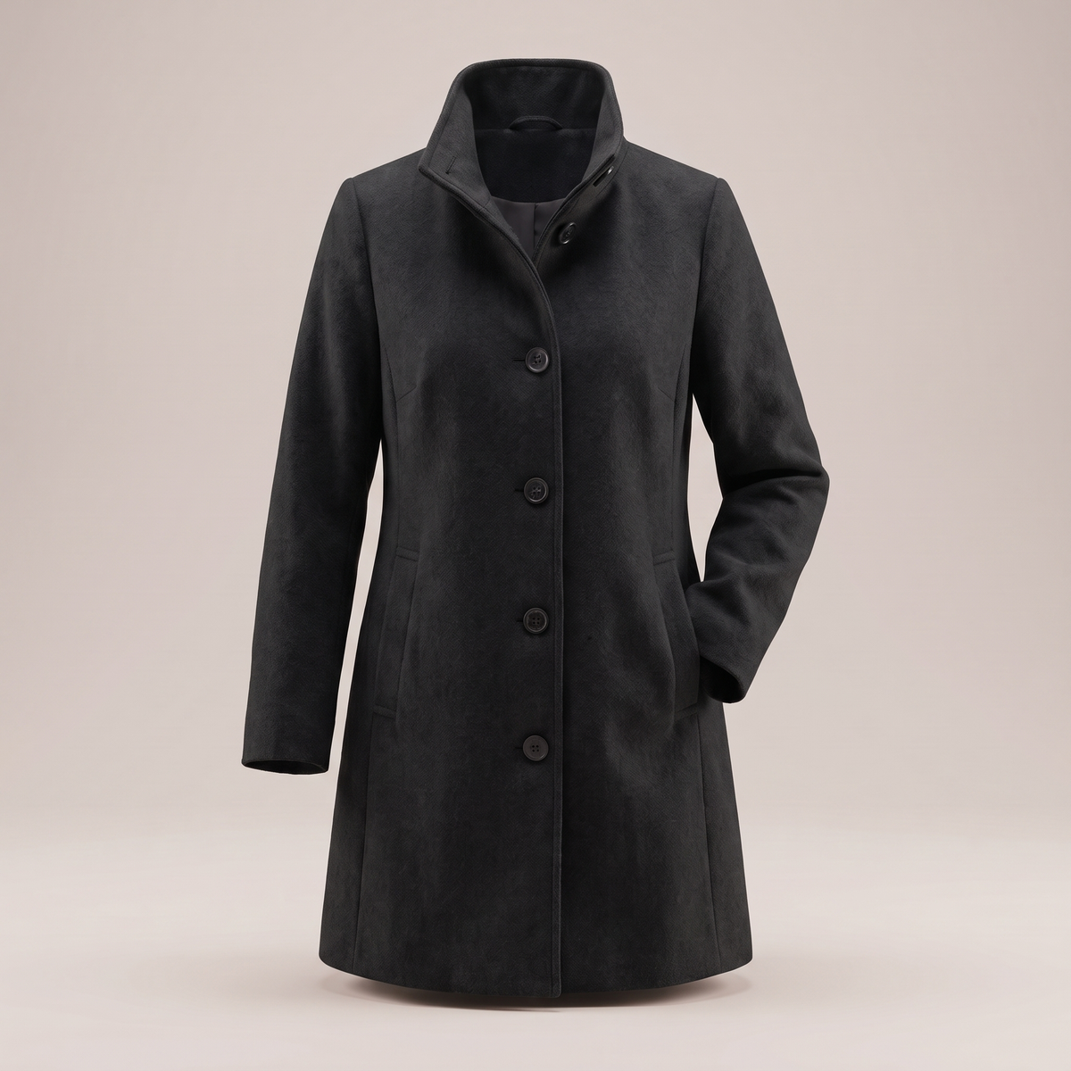 Women's Classic Wool-Blend Longline Winter Coat
