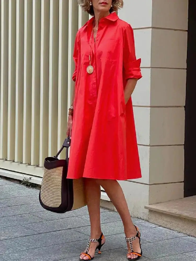 Women’s Floral Print Puff Sleeve Midi Dress with Square Neckline