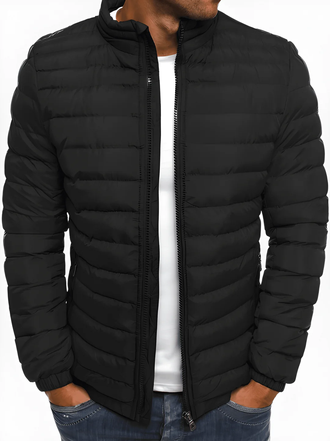 Men’s Lightweight Puffer Quilted Winter Jacket