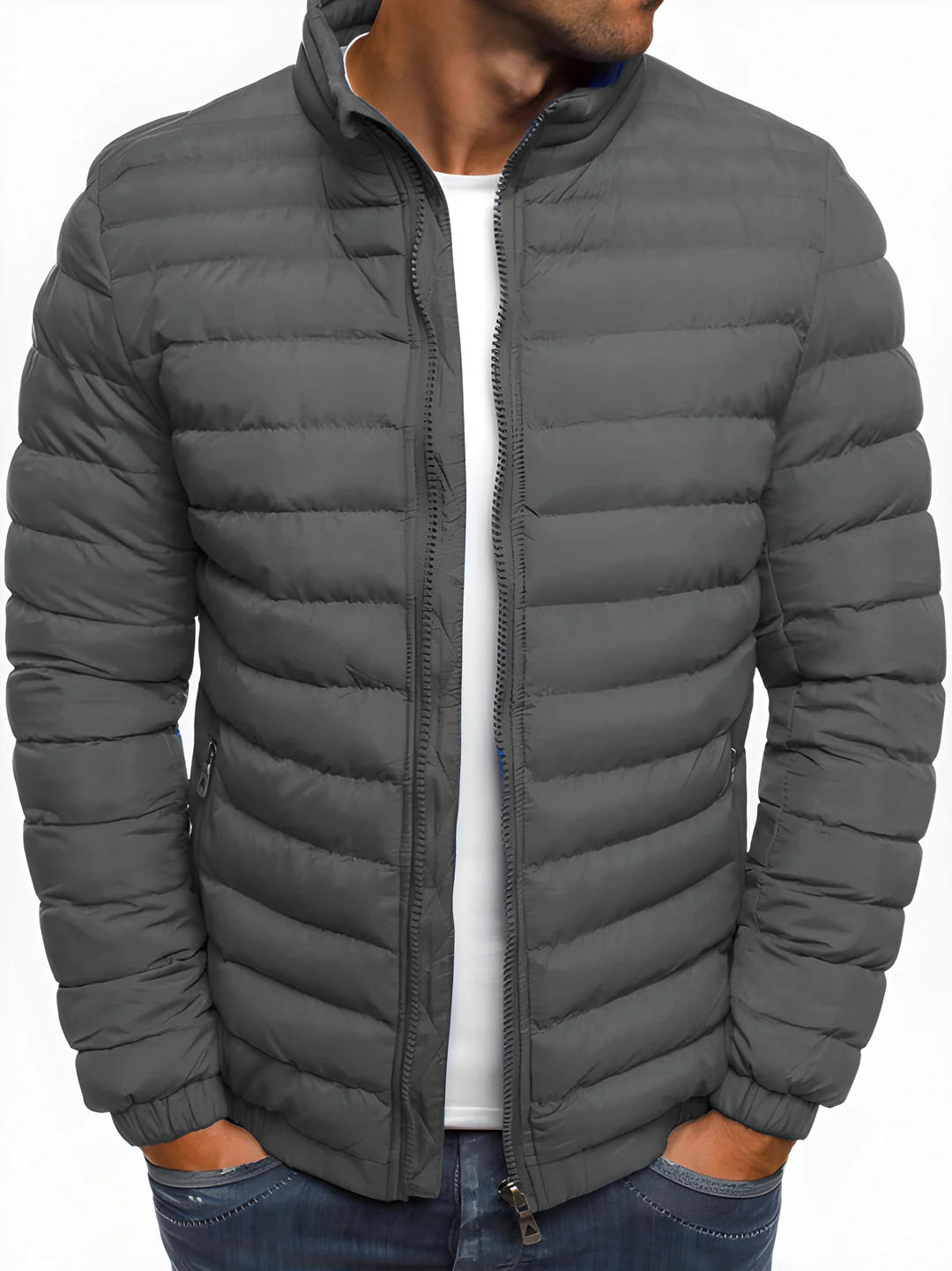 Men’s Lightweight Puffer Quilted Winter Jacket