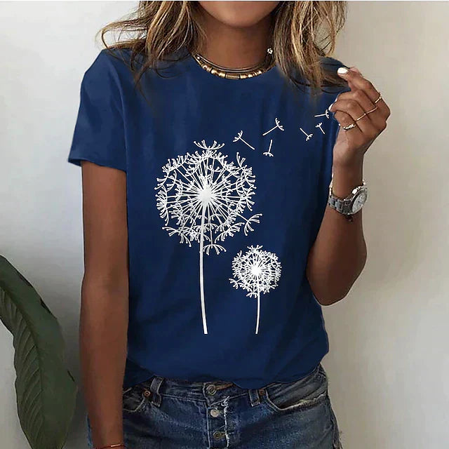 Women’s Graphic Print Short Sleeve T Shirt with Relaxed Everyday Fit