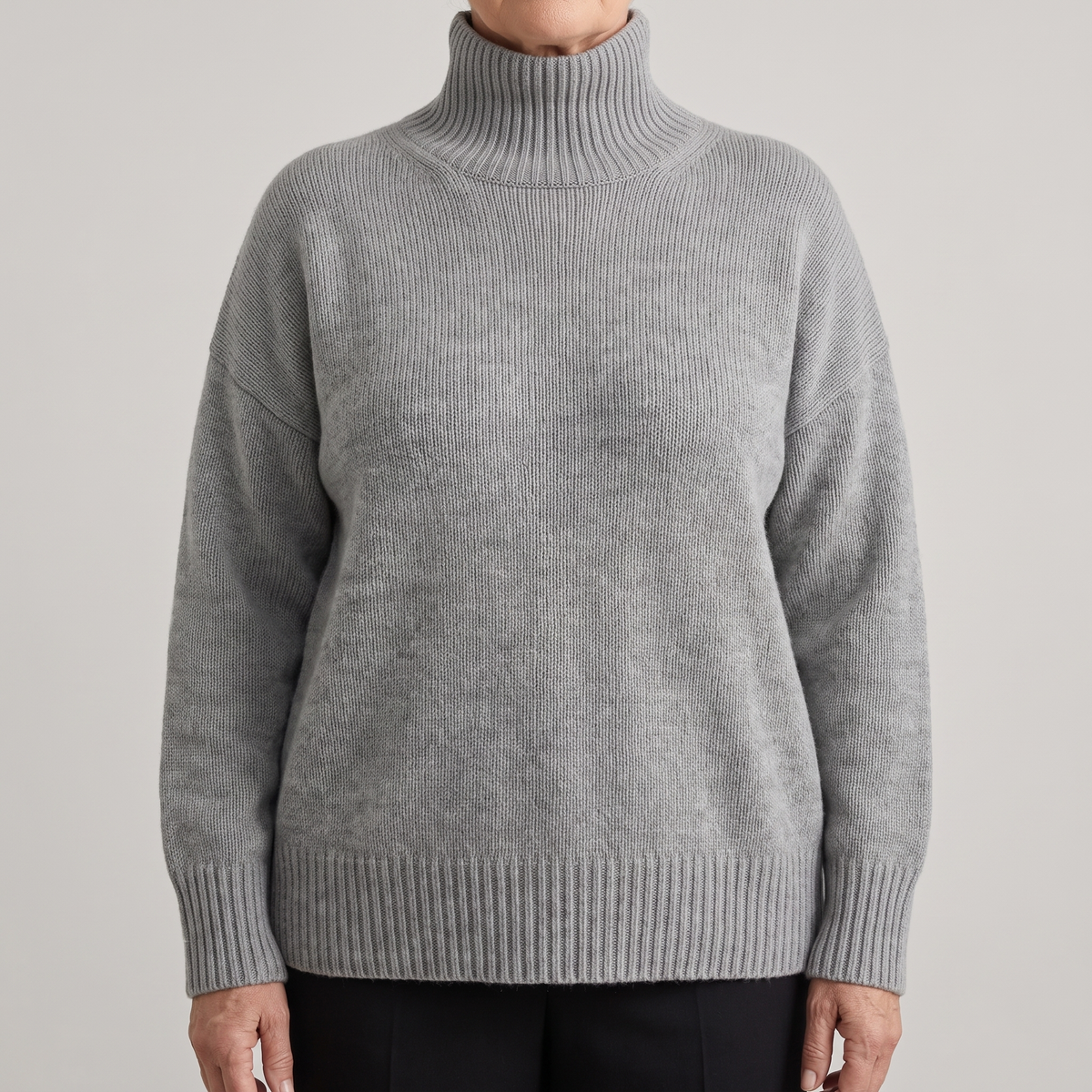 Women's Soft Ribbed Turtleneck Knit Sweater