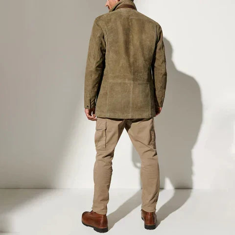 Men’s Classic Tailored Blazer with Contrast Lapel