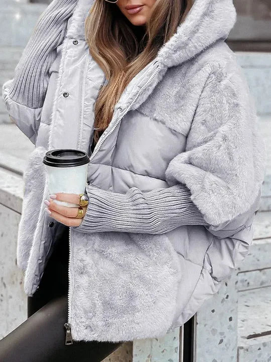 Women's Hooded Faux Fur Puffer Jacket