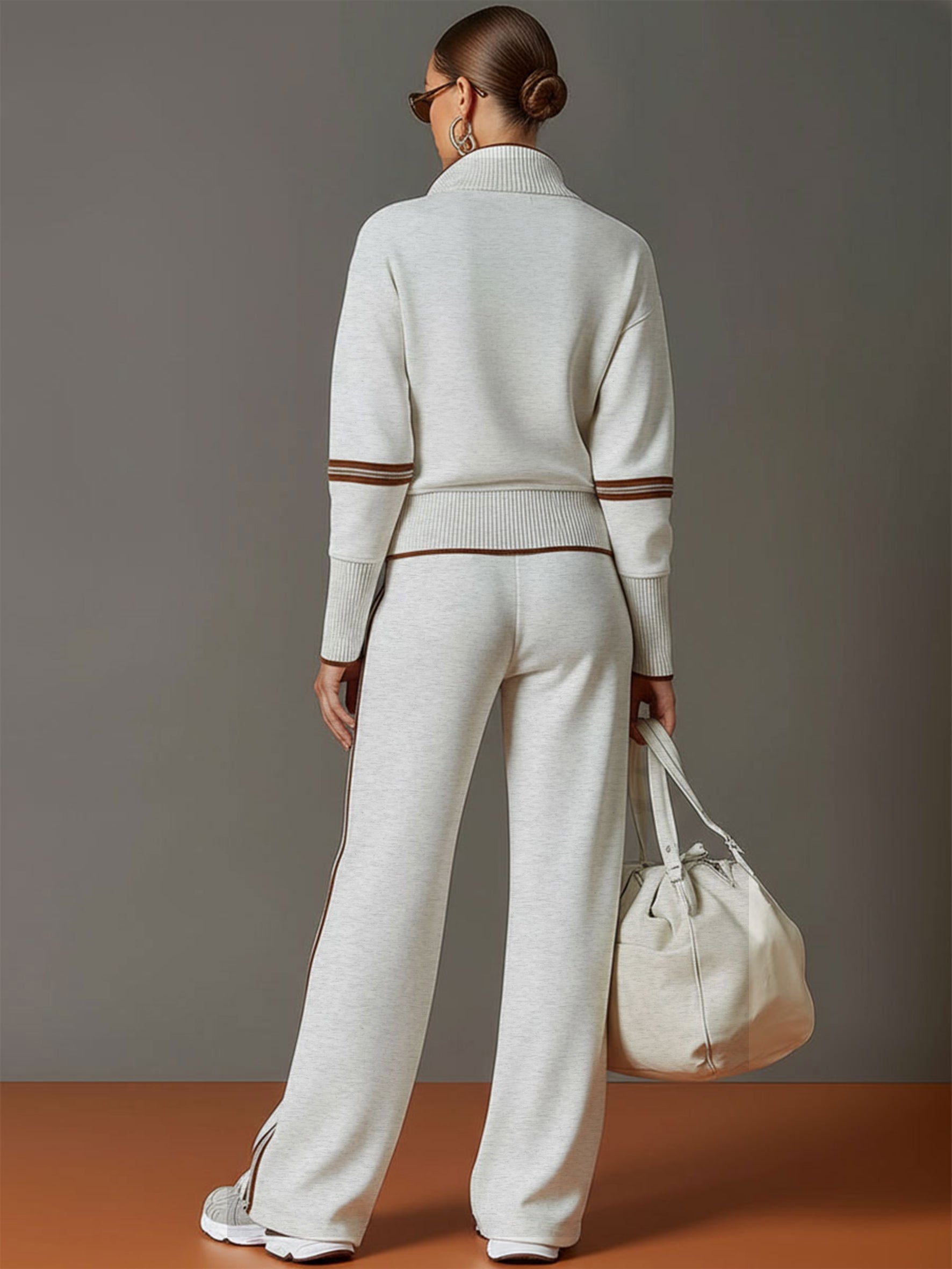 Women's Long Sleeve Half-Zip Co-Ord Tracksuit Set