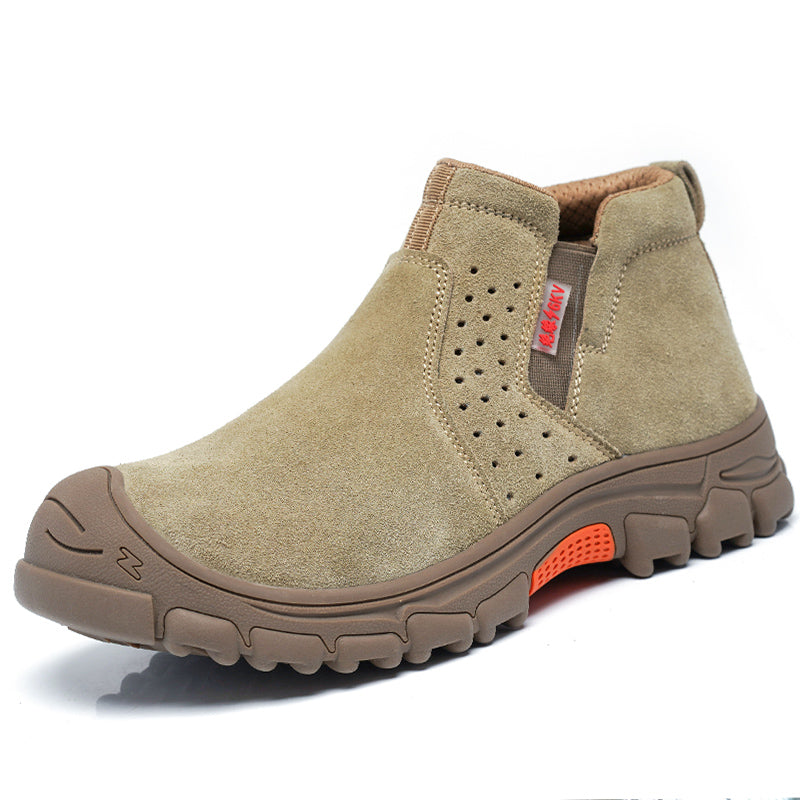 Men's Slip-On Safety Work Boots with Steel Toe