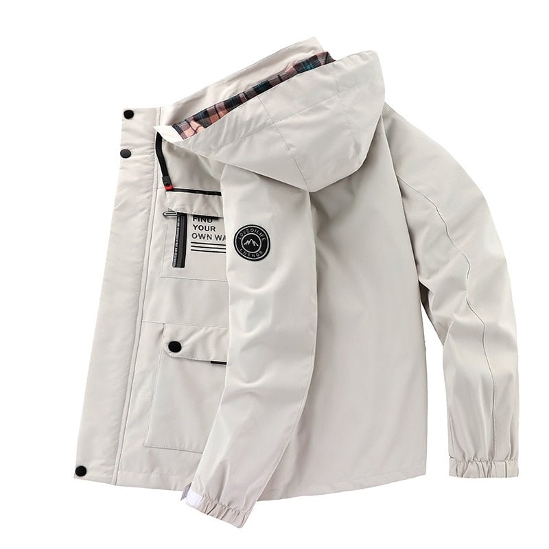 Men's Waterproof Winter Jacket with Removable Hood