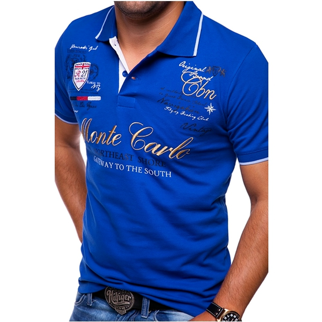 Men's Graphic Embroidered Polo Shirt