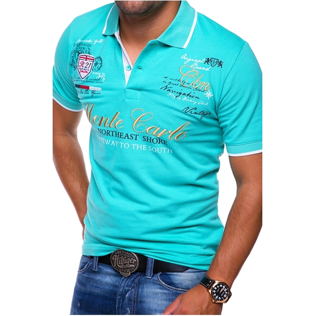 Men's Graphic Embroidered Polo Shirt