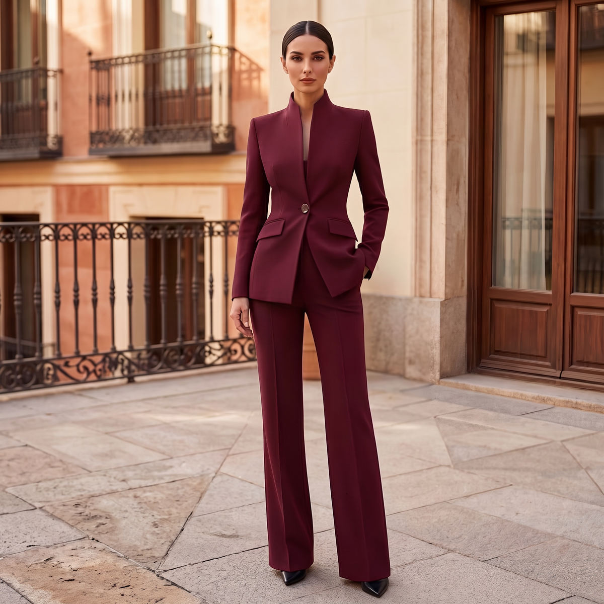 Women’s Tailored Two-Piece Suit Set