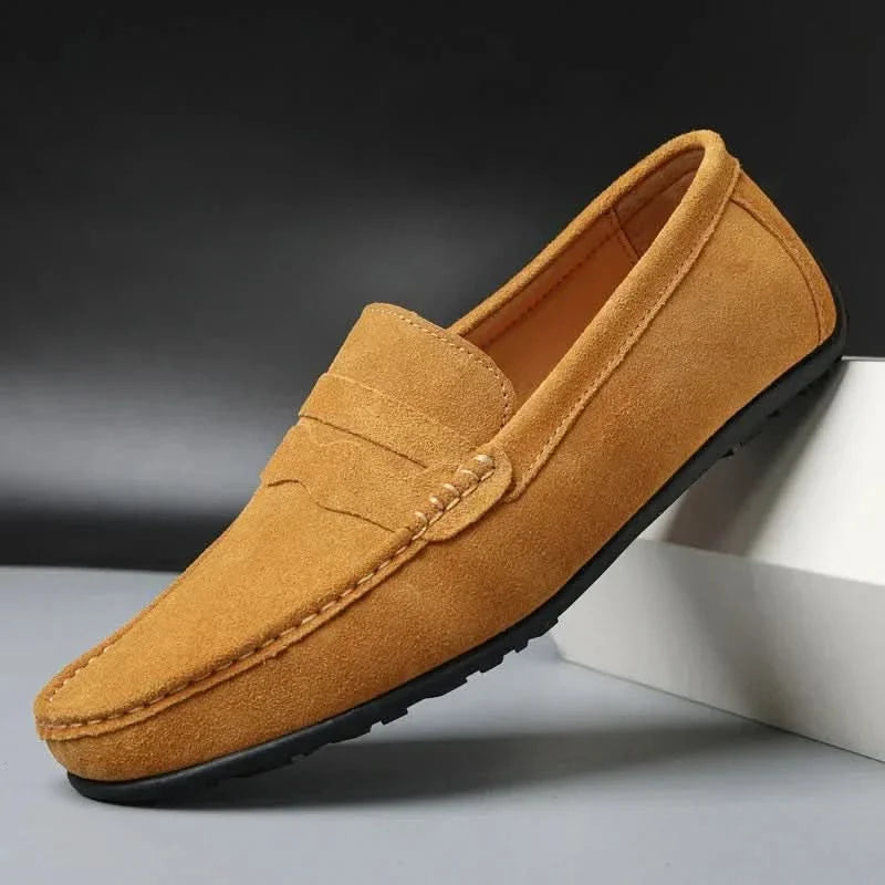 Men's Suede Loafers Slip-On Shoes