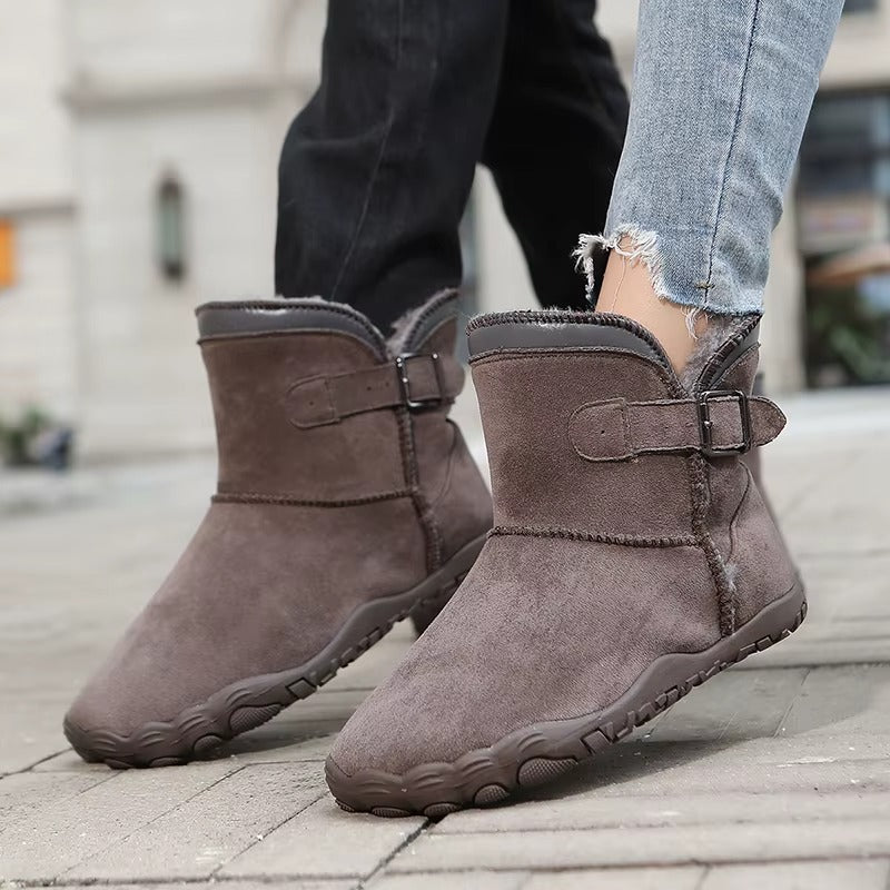 Women’s Warm Lined Buckle Ankle Boots