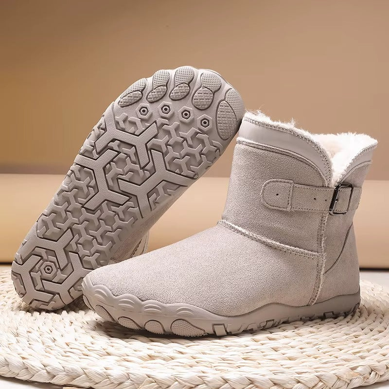 Women’s Warm Lined Buckle Ankle Boots