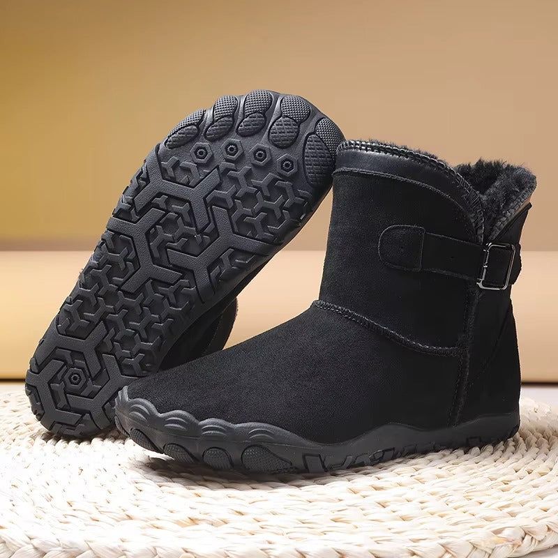 Women’s Warm Lined Buckle Ankle Boots