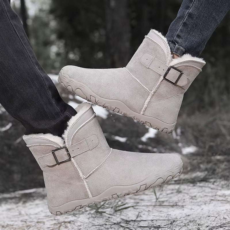 Women’s Warm Lined Buckle Ankle Boots