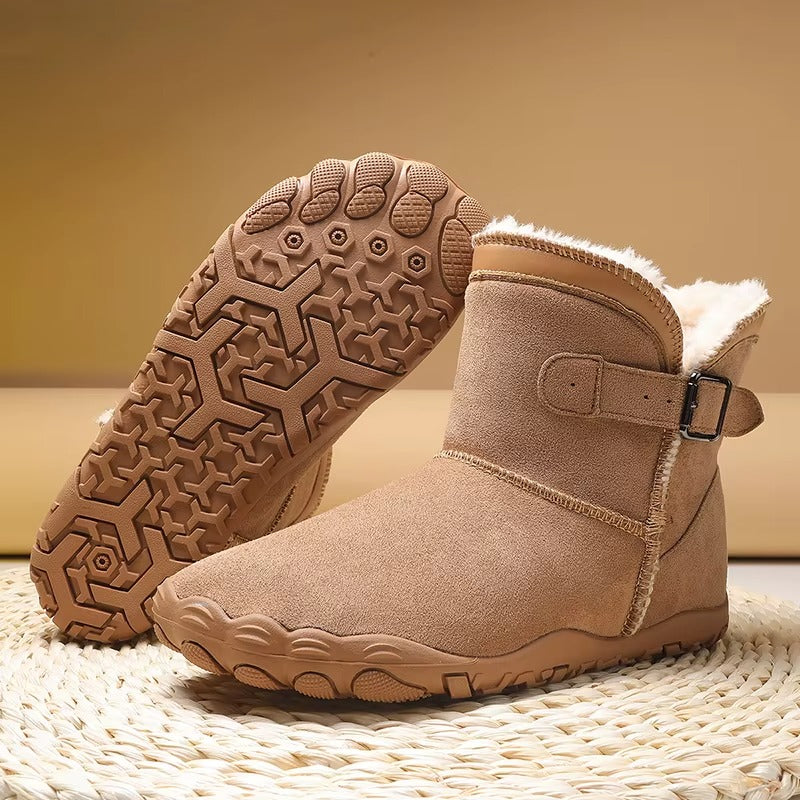 Women’s Warm Lined Buckle Ankle Boots