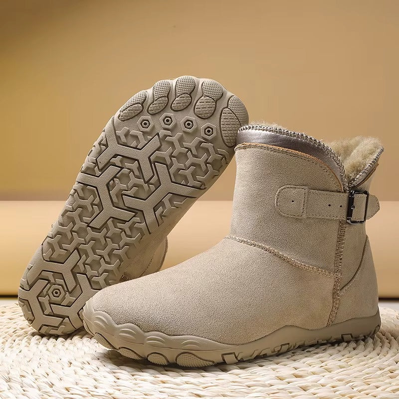 Women’s Warm Lined Buckle Ankle Boots