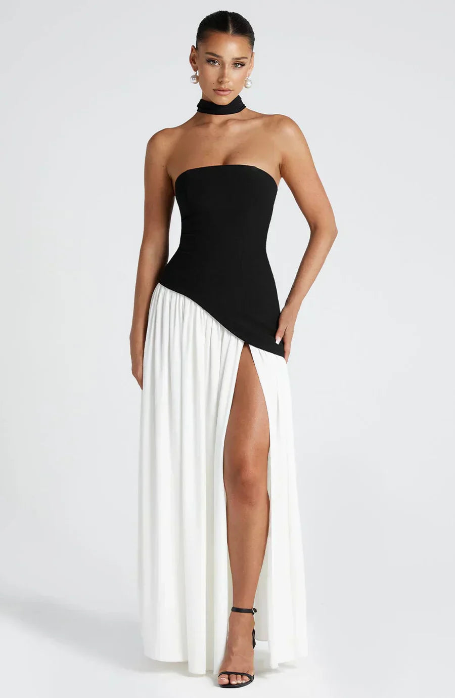 Women's Asymmetrical Off-Shoulder Maxi Dress