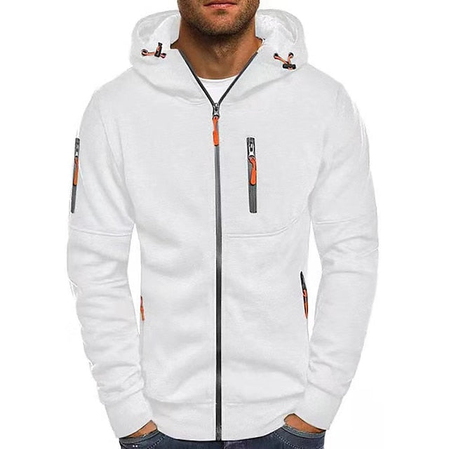 Men’s Casual Full-Zip Hooded Jacket