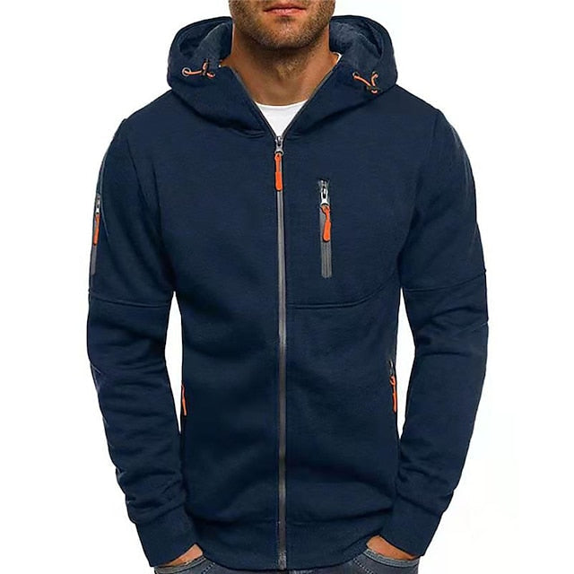 Men’s Casual Full-Zip Hooded Jacket