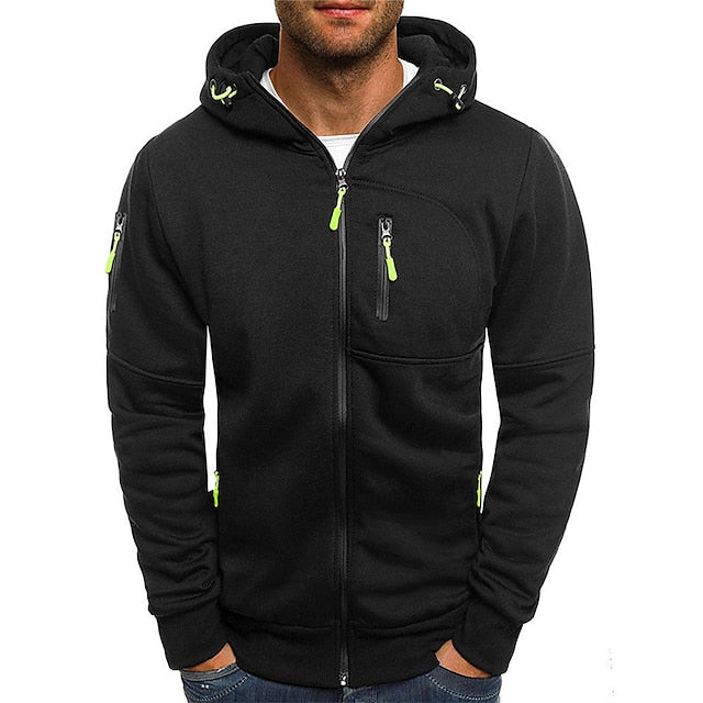 Men’s Casual Full-Zip Hooded Jacket