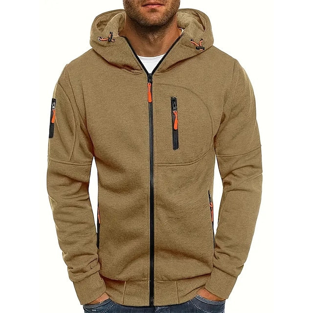 Men’s Casual Full-Zip Hooded Jacket