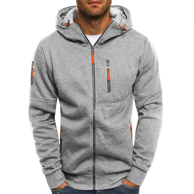 Men’s Casual Full-Zip Hooded Jacket