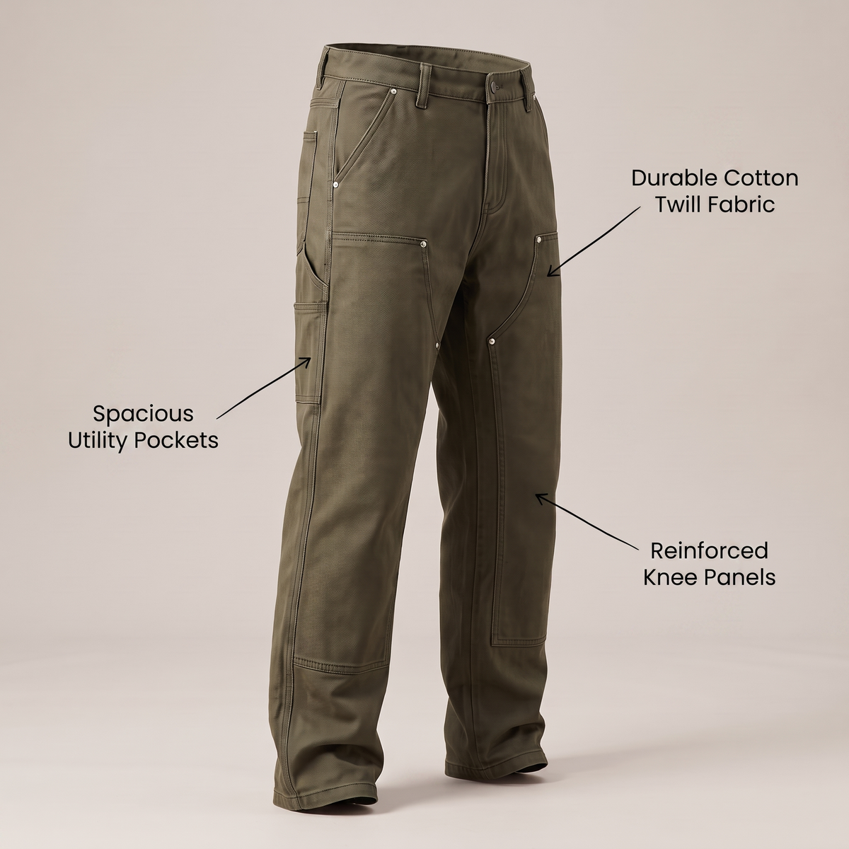 Men's Straight-Leg Utility Workwear Pants